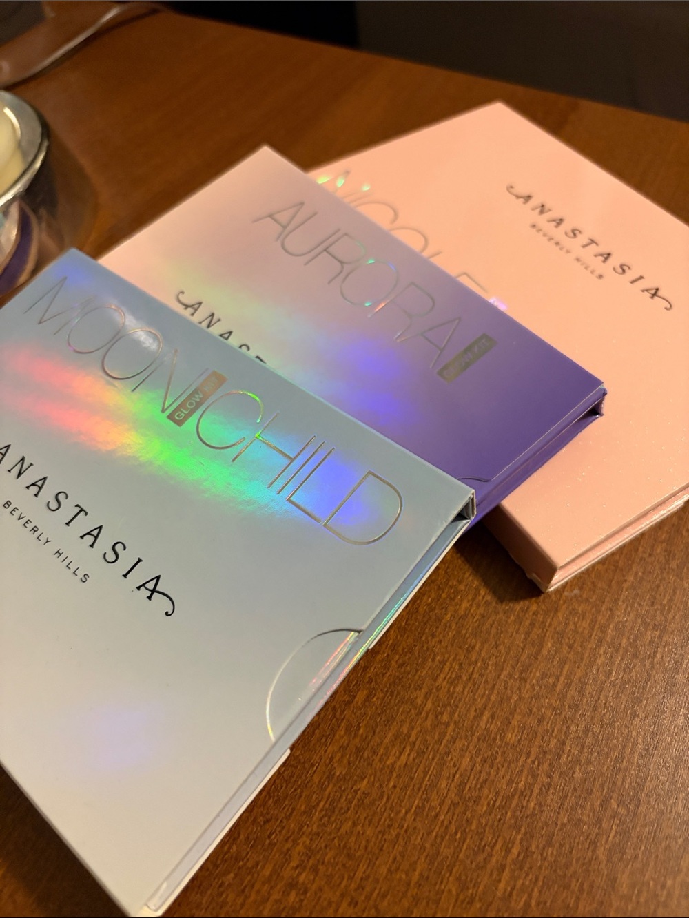 Anastasia Moonchild + Aurora Glow Palettes+ Nicole G. - Iridescent Lavender Pink